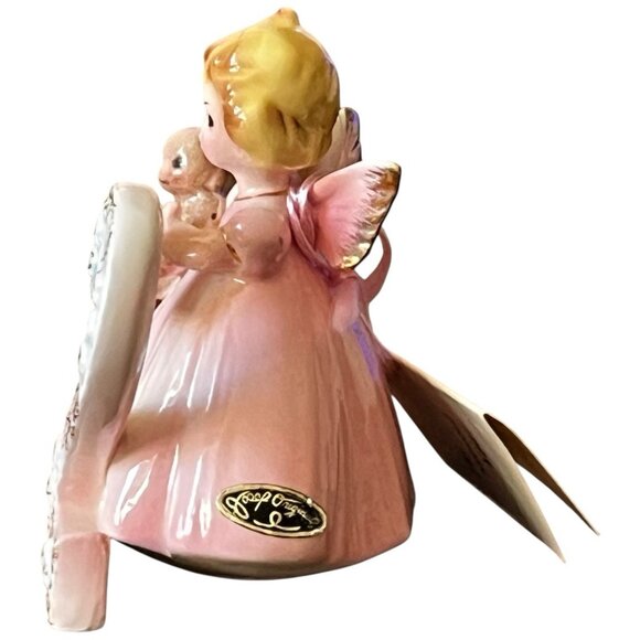 Vintage Josef Originals Birthday Angel Age 2 Pink Dress Teddy Bear Japan w/ Tag - Picture 4 of 10